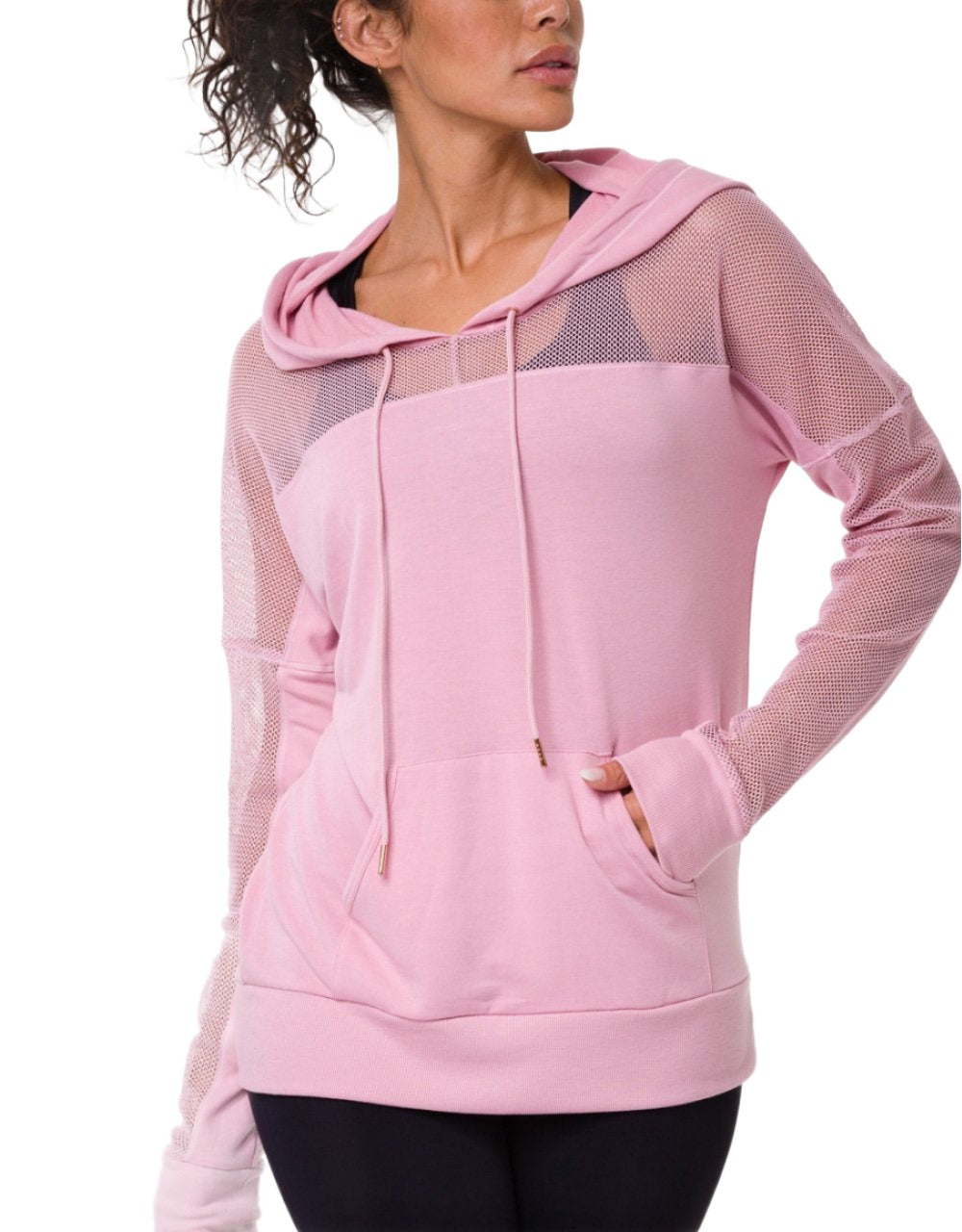 Onzie Flow Mesh Long Sleeve Hoodie 623 - front view