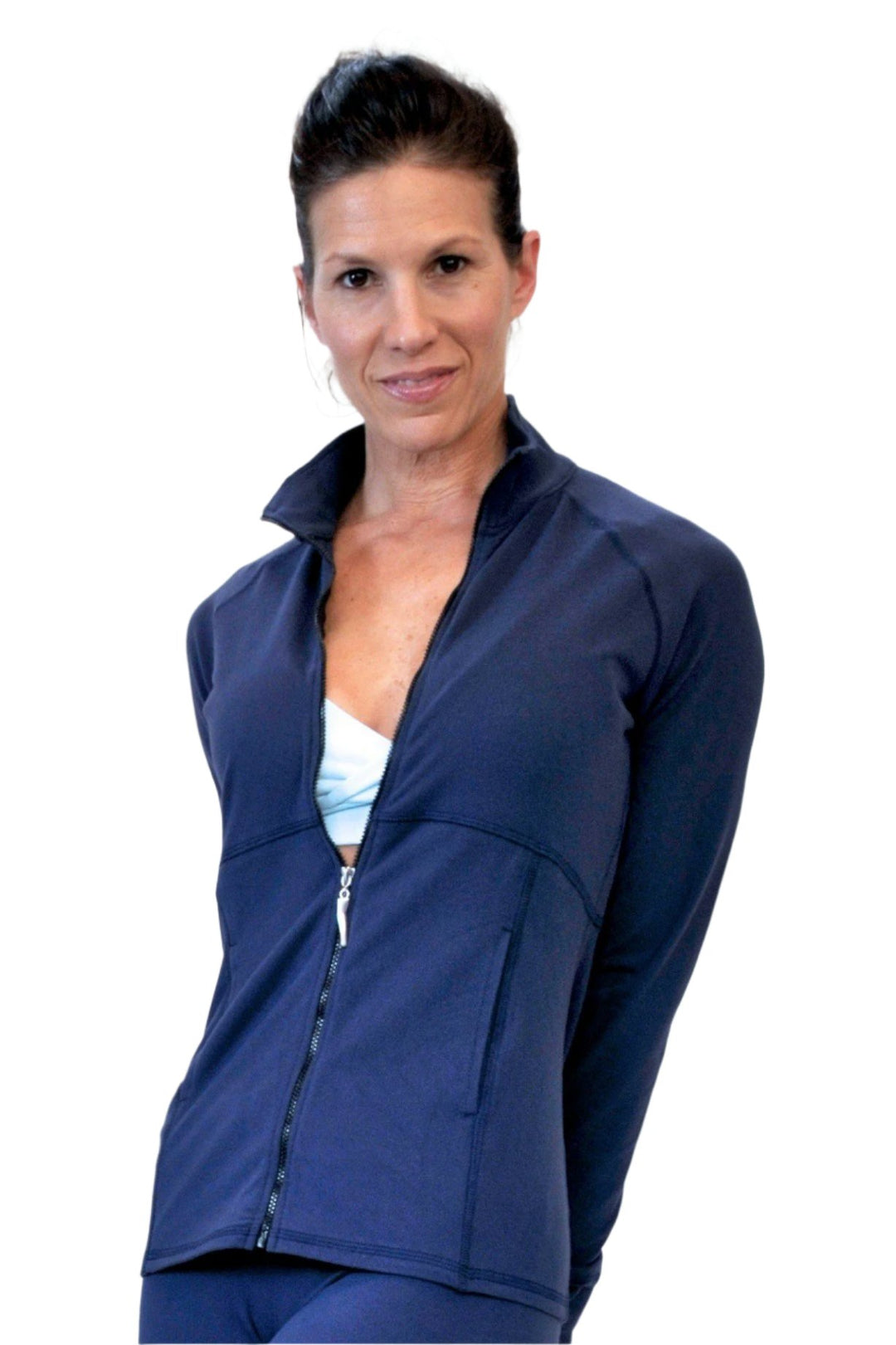 Osheka Empire Zip Jacket 2104 formally One Step Ahead - navy - front view