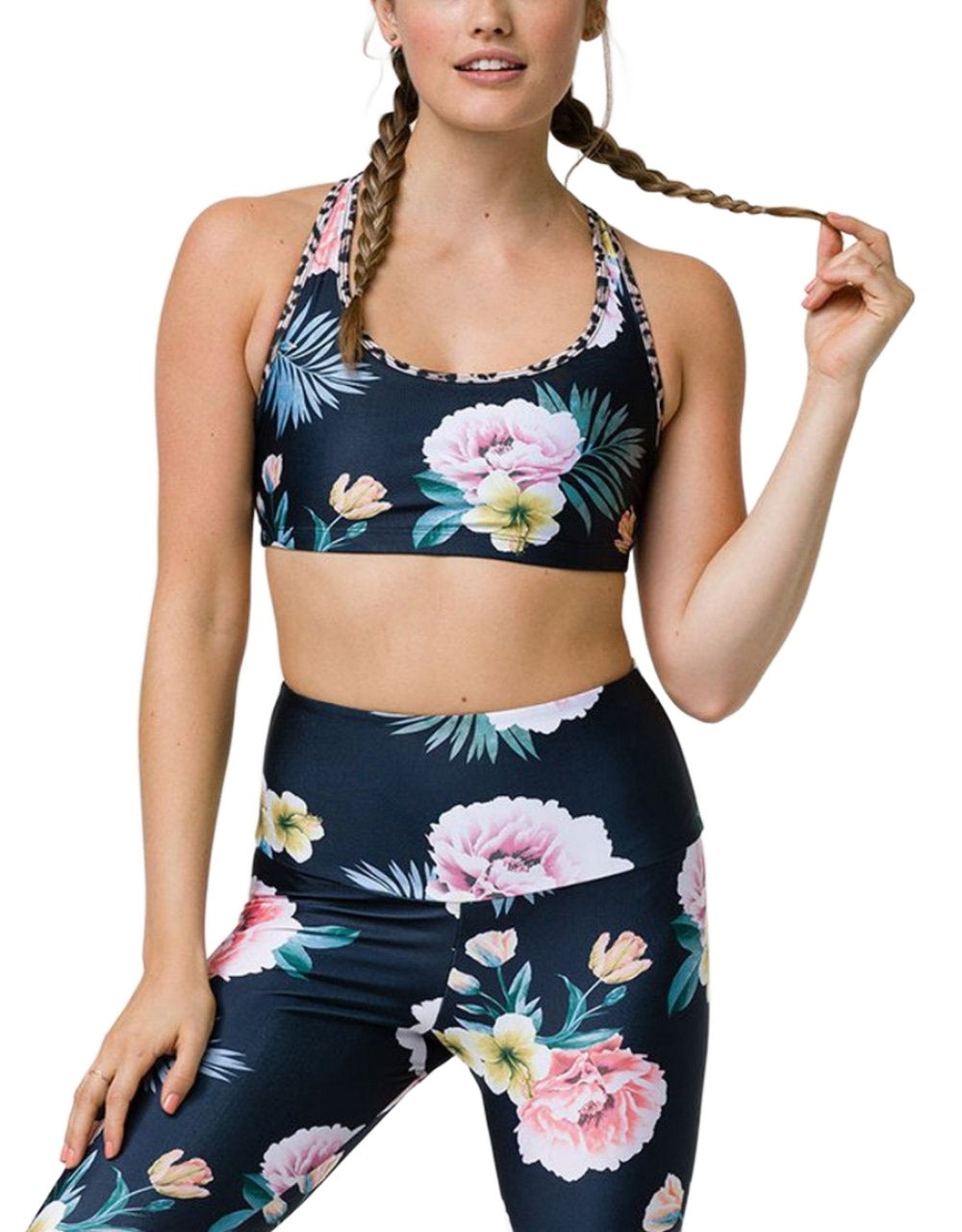 Onzie Hot Yoga Bridge Bra 3731 - Secret Garden - front view