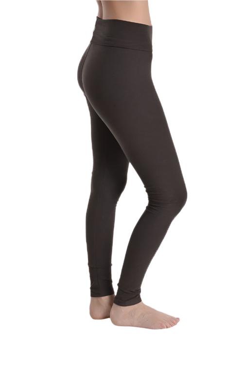 T-Party Roll Down Waist Legging CJ71163 - Brown - side view