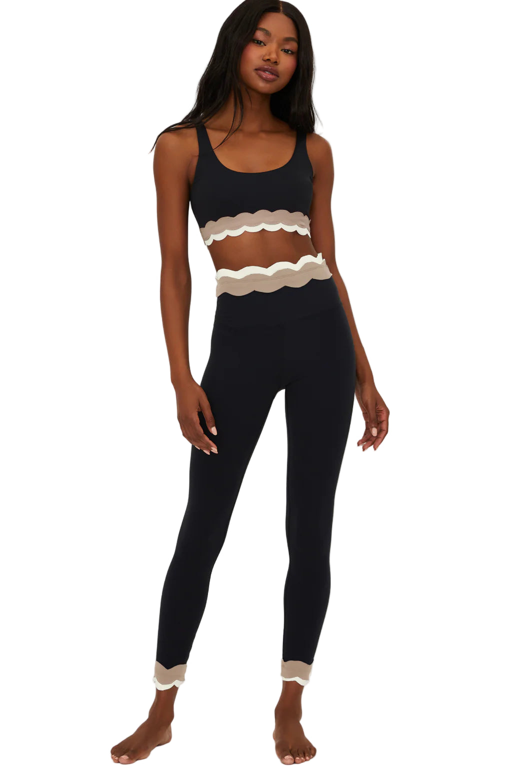 Beach Riot Stacy 7/8 Mystic color block legging - Mystic -  Full Front View